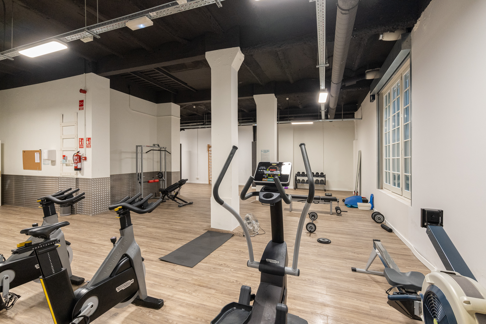 Residents' gym with cardio and weights