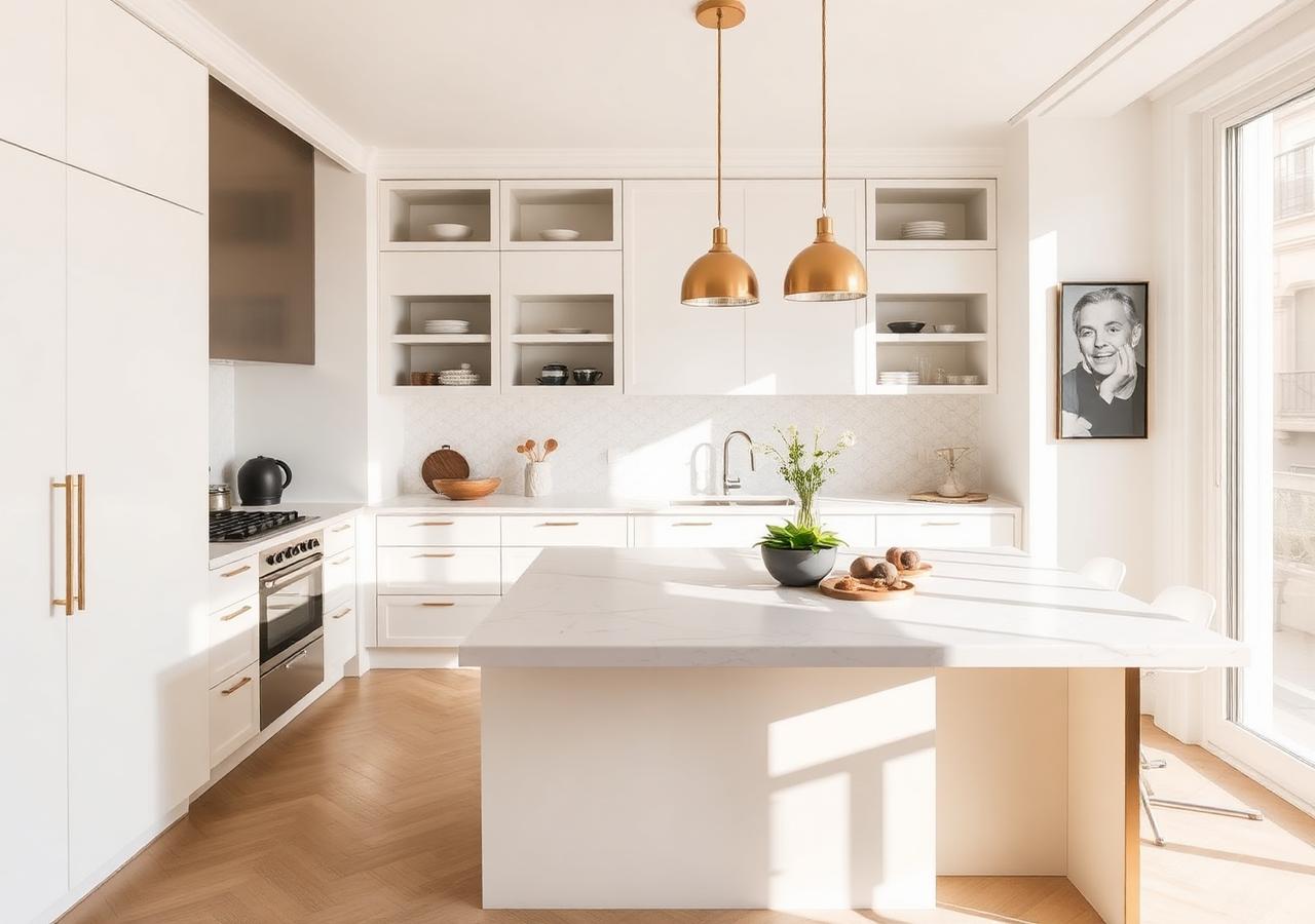 Renovated kitchen with island